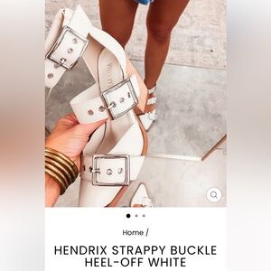 NWT White Buckle Strap Women's Shoes